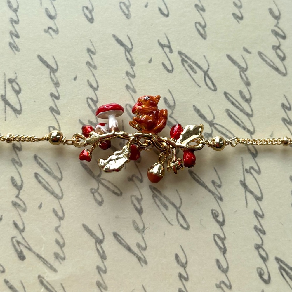 Genuine Les Nerides Forest Squirrel Necklace Paris France N2